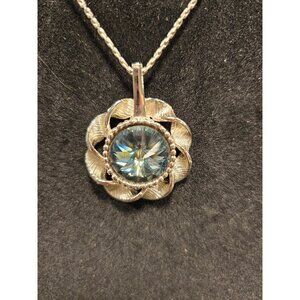 Blue Infinity Crystal Pendant